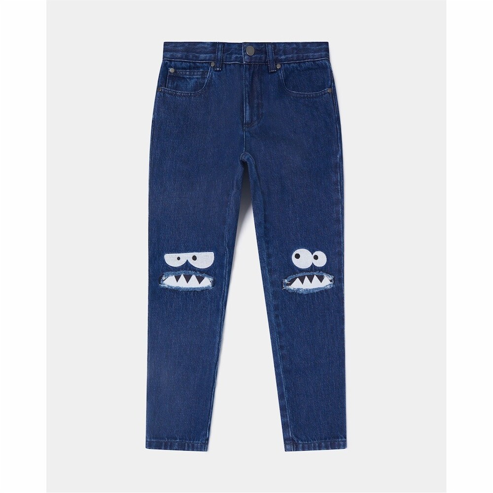 Stella McCartney Kids Monster Graphic Straight-Leg Jeans size 10